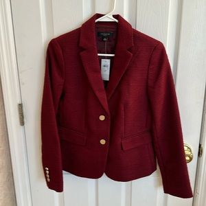 Ann Taylor blazer - maroon color 6P.  New with gold buttons.  Tailored fit.